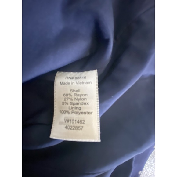 Coldwater Creek Polka Dot Vest Womens M Navy Zip Front Sleeveless Layering - Picture 7 of 8